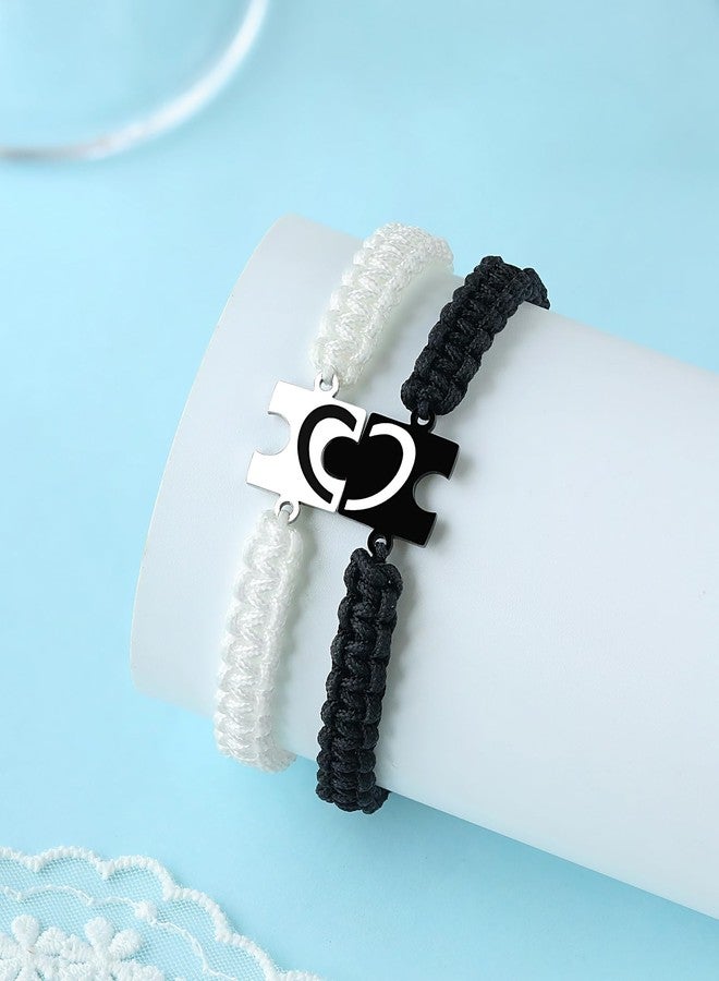 UNGENT THEM Couple Gifts Matching Couples Bracelets Long Distance Relationship Christmas Anniversary Sweetest Valentines Day Gifts for Him Her Boyfriend Girlfriend Women Men BF GF - Image 4