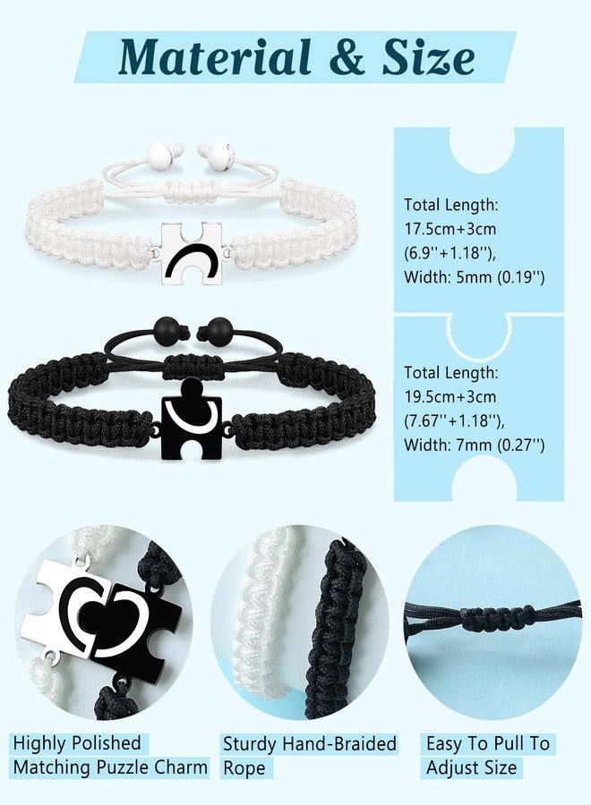 UNGENT THEM Couple Gifts Matching Couples Bracelets Long Distance Relationship Christmas Anniversary Sweetest Valentines Day Gifts for Him Her Boyfriend Girlfriend Women Men BF GF - Image 3