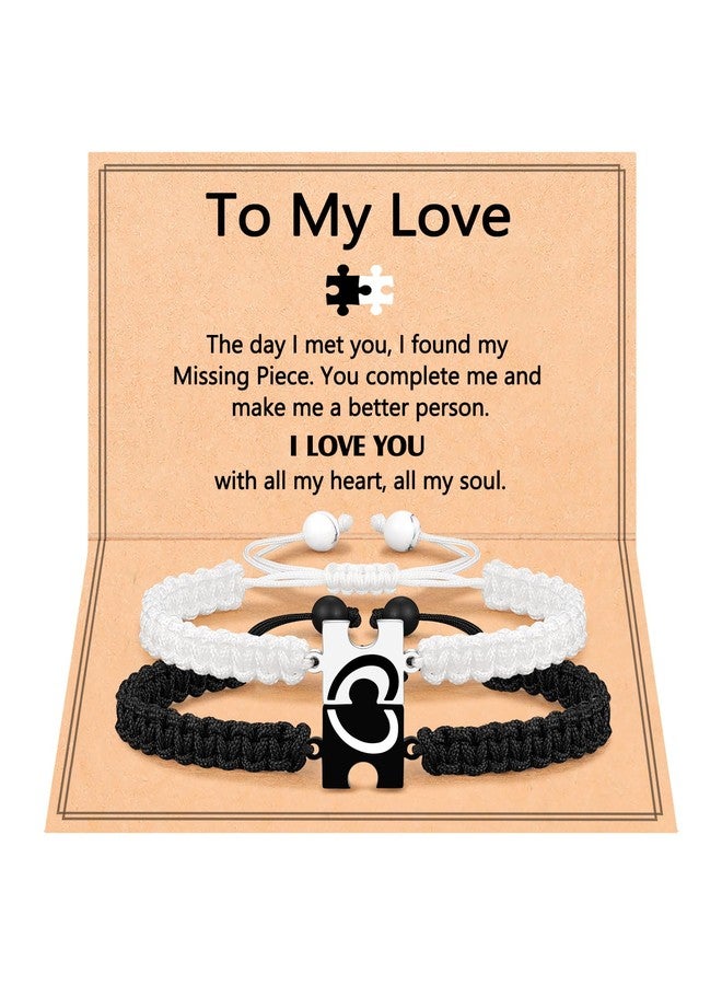 UNGENT THEM Couple Gifts Matching Couples Bracelets Long Distance Relationship Christmas Anniversary Sweetest Valentines Day Gifts for Him Her Boyfriend Girlfriend Women Men BF GF - Image 1