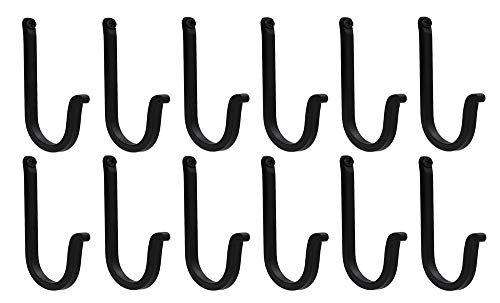 THDC Single Prong Wrought Iron Hooks, Vintage Hand Forged Iron Curved Metal Fasteners – Decorative Colonial Wall Décor, Heavy Duty Wall Hooks, Hangers for Keys, Coats, Robe, Bags, Home, Kitchen (12) - Image 1