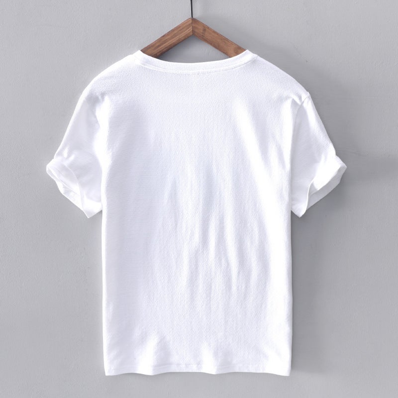 3378-3387 cute cartoon printed short T-shirt men's cotton and linen casual stitching short sleeve T-shirt men's a generation of hair - Image 3