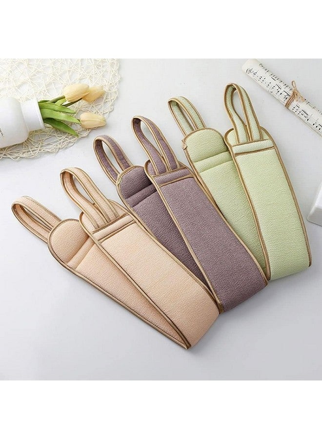 Roktry 3Pcs/Set Body Cleaning Set Back Scrubber, Bath Glove and Shower Bath Sponge Back Strip Towel Bath Ball Aldult Exfoliating Brush Hotel Exfoliating Skin Towel Bath Gloves Deep Clean Shower Kit - Image 4