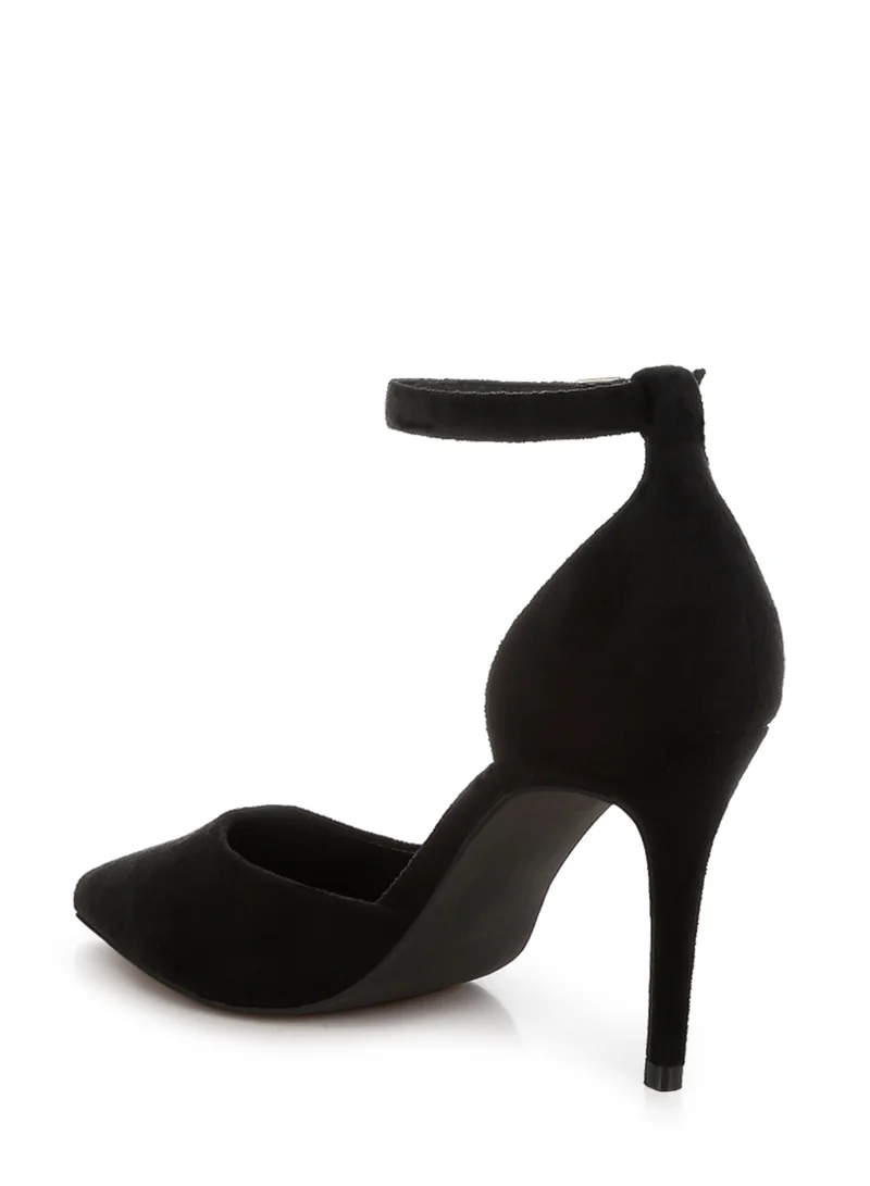 London Rag Microfiber Stiletto Sandals in Black