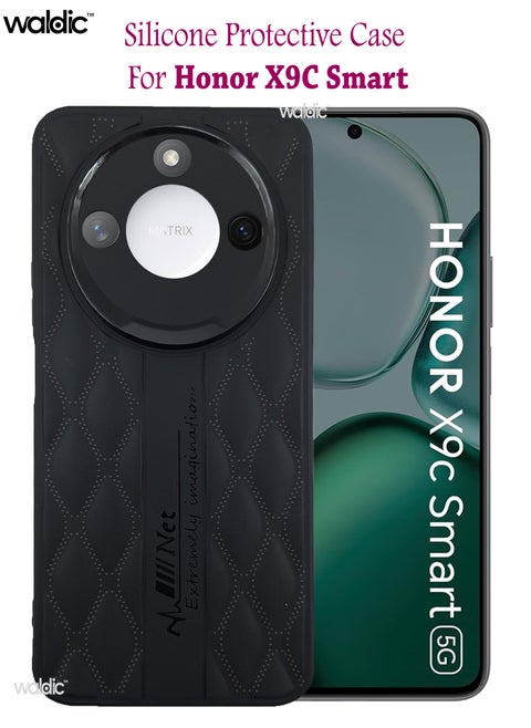 Honor X9c Smart Premium Soft Case | Premium Silicone  Case Cover Designed for Honor X9c Smart | Honor X9c Smart Case Camera and Drop Protection Thin Protective Back Cover Case for Honor X9c Smart - Black