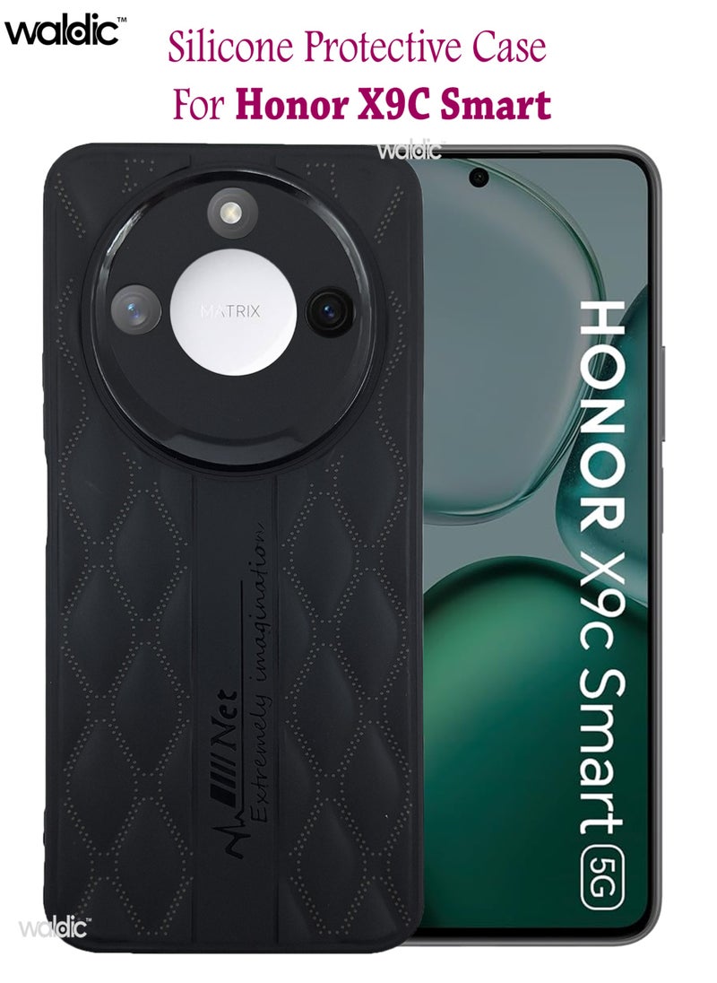 Waldic - Honor X9c Smart Premium Soft Case | Premium Silicone  Case Cover Designed for Honor X9c Smart | Honor X9c Smart Case Camera and Drop Protection Thin Protective Back Cover Case for Honor X9c Smart - Black - Image 1