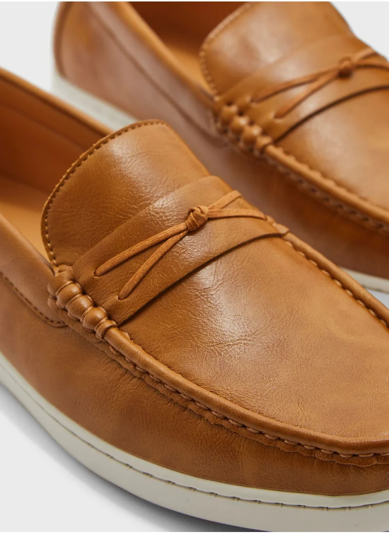 Robert Wood Faux Leather Casual Loafers
