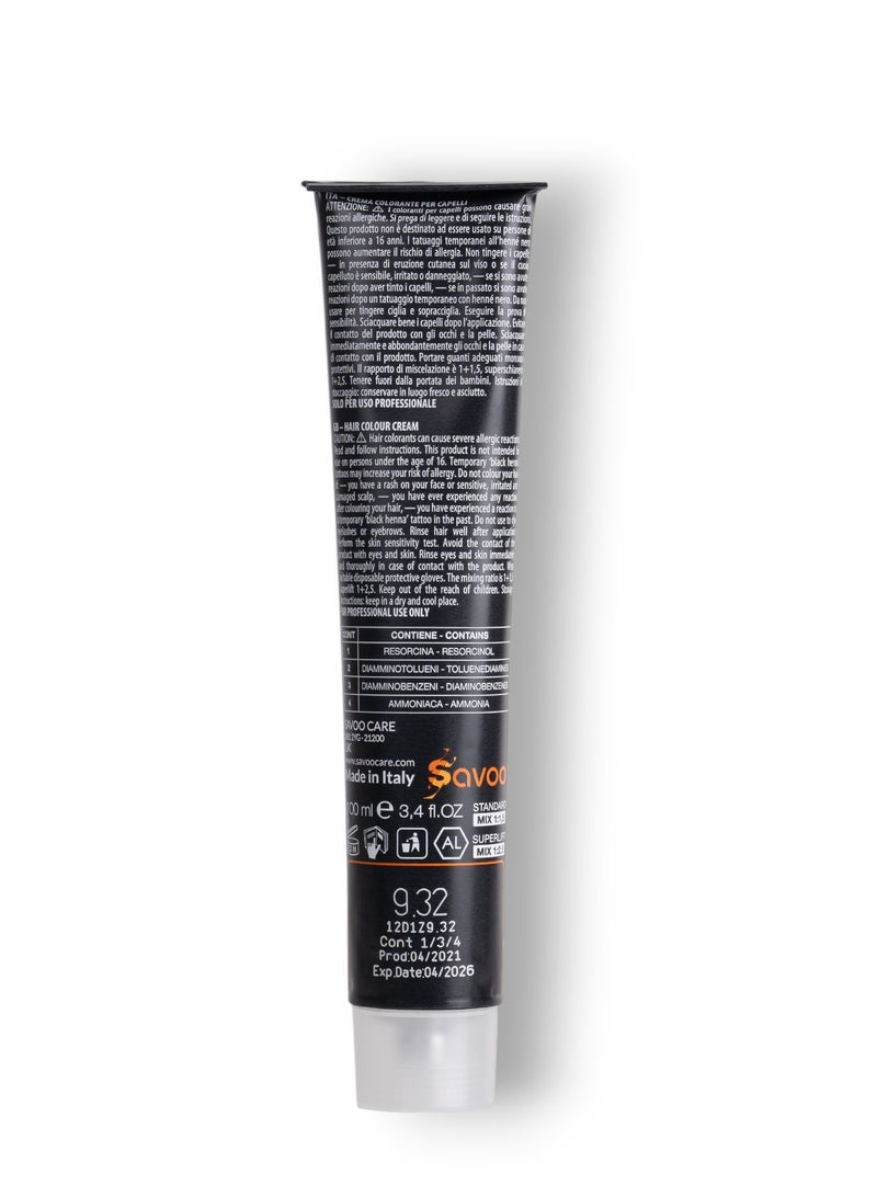 SAVOO Hair Color Cream #10 Platinum Blond – Permanent Hair Dye with Oil Plex & Botanical Extracts | 100ml | Extra Light Blond with Cool Neutral Tones | 100% Grey Coverage - Image 4