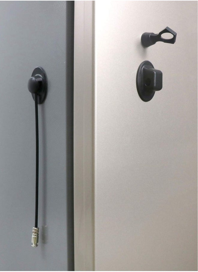 Generic Refrigerator Lock with with Magnetic, Black Refrigerator Lock Dorm Freezer Door Lock and Child Safety Cabinet Lock with Strong Adhesive, very convenient to unlock  - Image 2