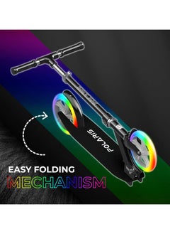 LIT Polaris Lava LED Light Up 2-Wheel Folding Alloy Kick Scooter for Kids  - Image 4