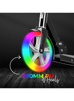 LIT Polaris Lava LED Light Up 2-Wheel Folding Alloy Kick Scooter for Kids  - Image 2