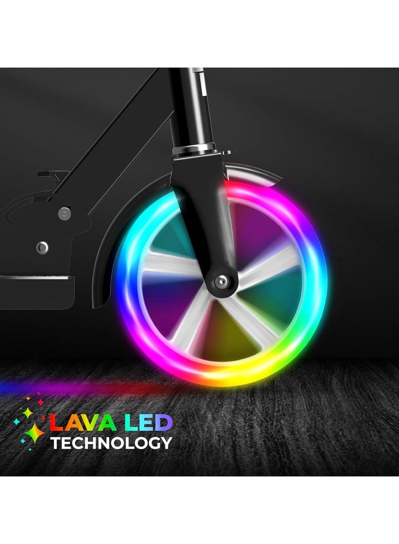 ليت سكوتر بولاريس القابل للطي ذو العجلتين من سبائك الألمنيوم مع إضاءة لافا  للأطفال - Image 3