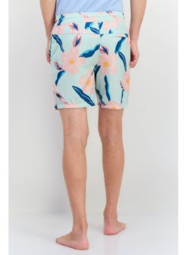 Sovereign Code Men Allover Print Board Shorts Swimwear, Pale Blue Combo  - Image 3