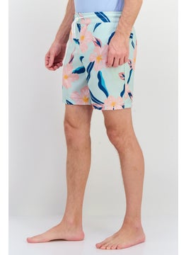 Sovereign Code Men Allover Print Board Shorts Swimwear, Pale Blue Combo  - Image 2