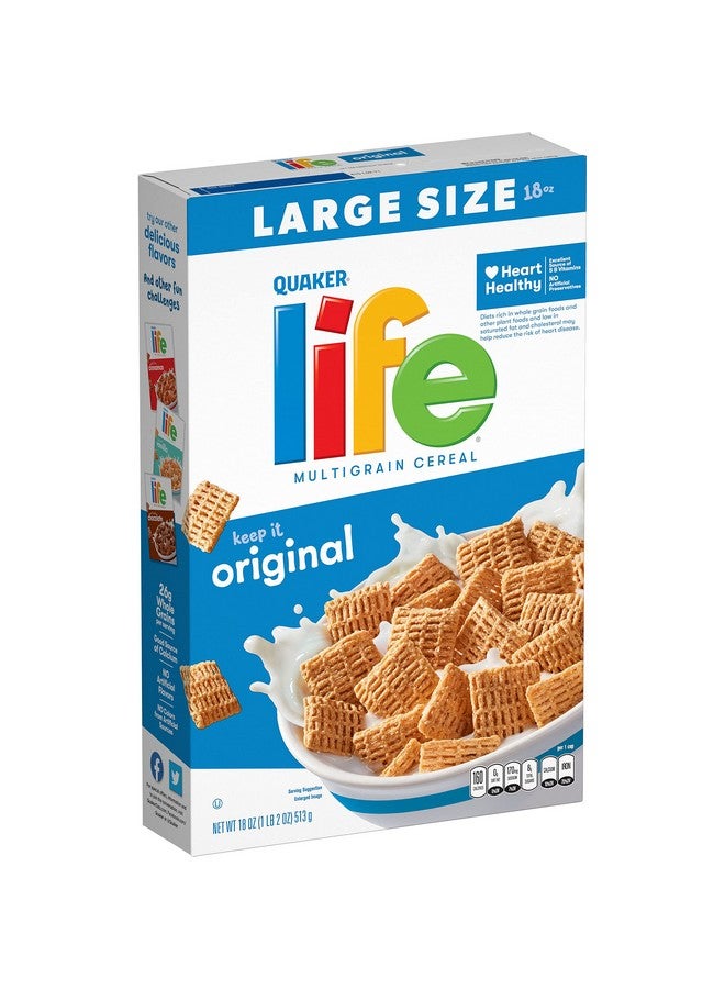 كويكر حبوب إفطار كويكر لايف الأصلية، 18 أونصة - Image 1