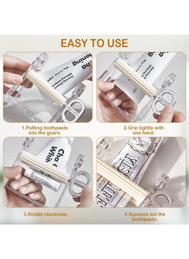 NajmStyle 2 Pack Toothpaste Squeezer, Tube Squeezer, Toothpaste Squeezer , Manual Rotation Tube Wringer, Transparent Toothpaste Tube Squeezer for Toothpaste Paint Tube Hair Color Dye Hand Cream for Artist (Black and White) - Image 5