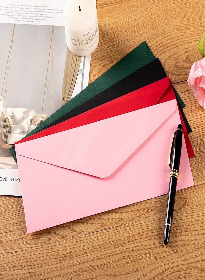 Wishop 50 Pack #10 Business Envelopes Standard V Flap Invoices Envelopes for Office Checks, Business Letterhead, Letter Mailing 4.13 x 9.49 Inches (Dark Green) - Image 5