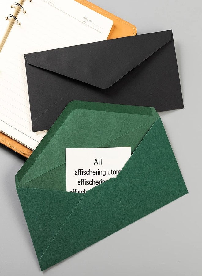 Wishop 50 Pack #10 Business Envelopes Standard V Flap Invoices Envelopes for Office Checks, Business Letterhead, Letter Mailing 4.13 x 9.49 Inches (Dark Green) - Image 4