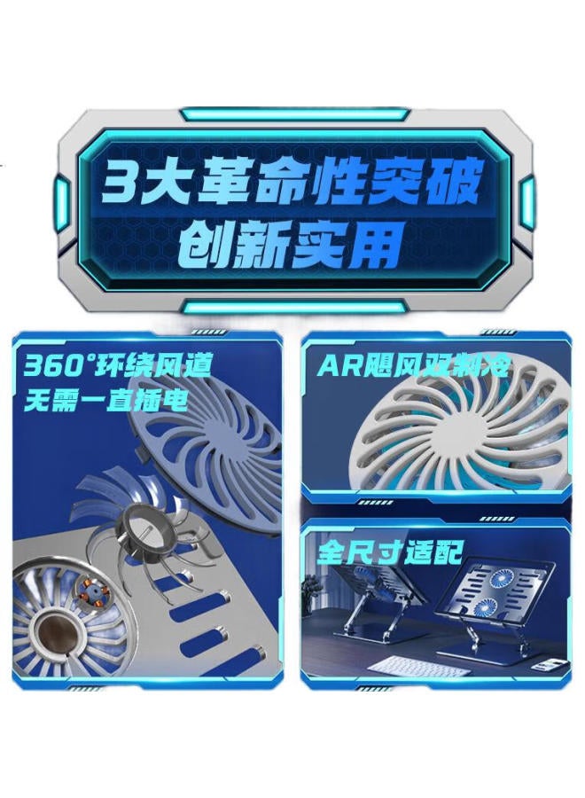 Luckpro Laptop Stand With Usb Fan Cooler, Adjustable Foldable Notebook Stand, Vertical Lifting Stand For Apple, Lenovo Legion - Image 3