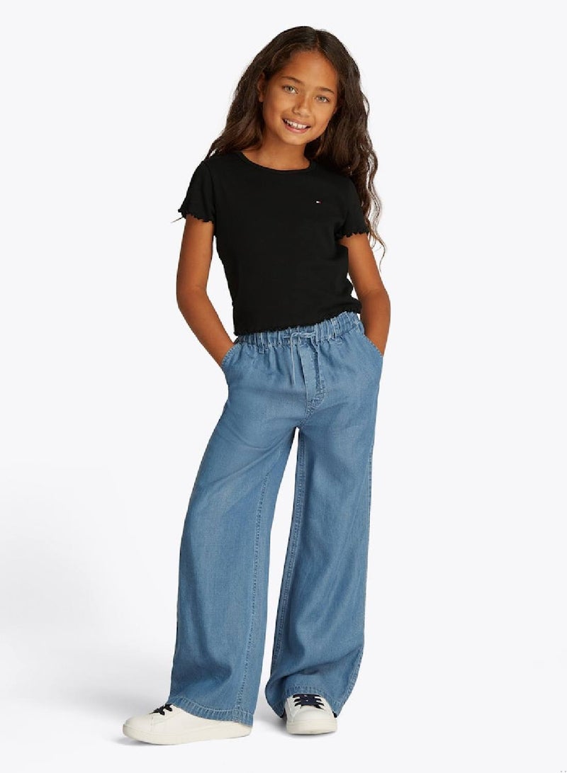 TOMMY HILFIGER Essential Rib Fit Top - Image 1