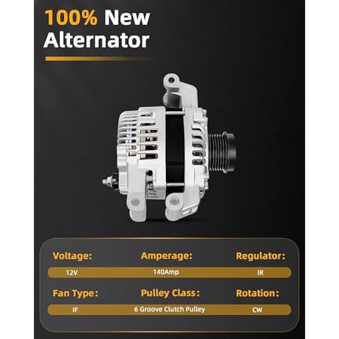 OCPTY Alternator OE Fit for Dodge Avenger 2012 2.4L for Dodge Dart 2013-2016 2.0L 2.4L for Chrysler 200 2012 L4 2.4L Automotive Replacement Alternators - Image 3