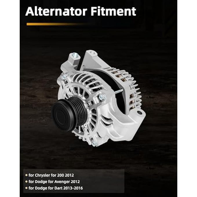 OCPTY Alternator OE Fit for Dodge Avenger 2012 2.4L for Dodge Dart 2013-2016 2.0L 2.4L for Chrysler 200 2012 L4 2.4L Automotive Replacement Alternators - Image 5