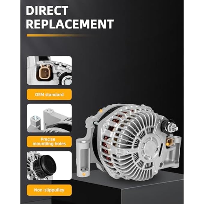 OCPTY Alternator OE Fit for Dodge Avenger 2012 2.4L for Dodge Dart 2013-2016 2.0L 2.4L for Chrysler 200 2012 L4 2.4L Automotive Replacement Alternators - Image 2