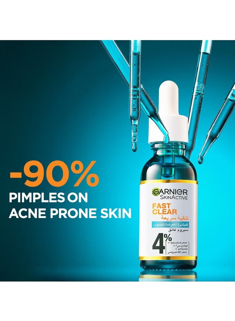 garnier Garnier Skinactive Fast Clear Booster Face Serum For Acne Prone Skin With Salicylic Acid, 30ml  - Image 2