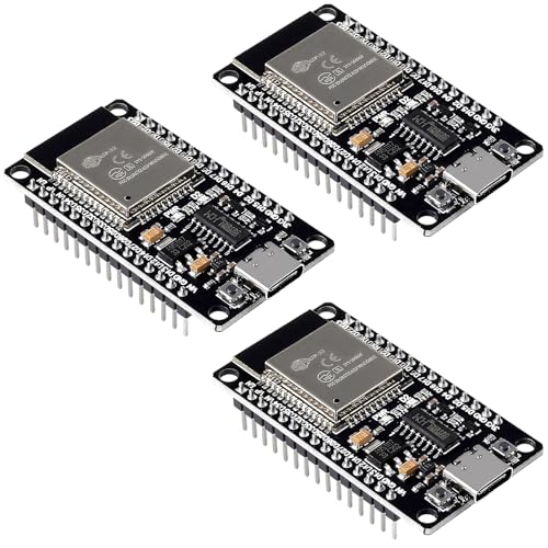 DORHEA 3PCS ESP32 Type C Development Board ESP32S Type-C USB WiFi + Bluetooth ESP-WROOM-32 CH340C 2.4GHz Dual Core WiFi NodeMCU Processor Microcontroller ESP32-DevKitC-32 - Image 1