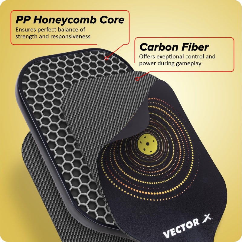 Vector X Pickle Bat, Lightweight Carbon Fiber Material - Image 2