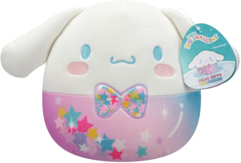 Hello Kitty and Friends Cinnamoroll Plush, 8 Inch, Stars and Bowtie Design