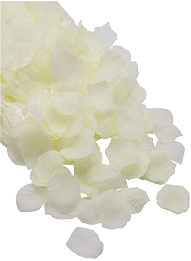 ORiTi - 1000-Piece Artificial Silk Rose Petals Romantic - White - Image 1