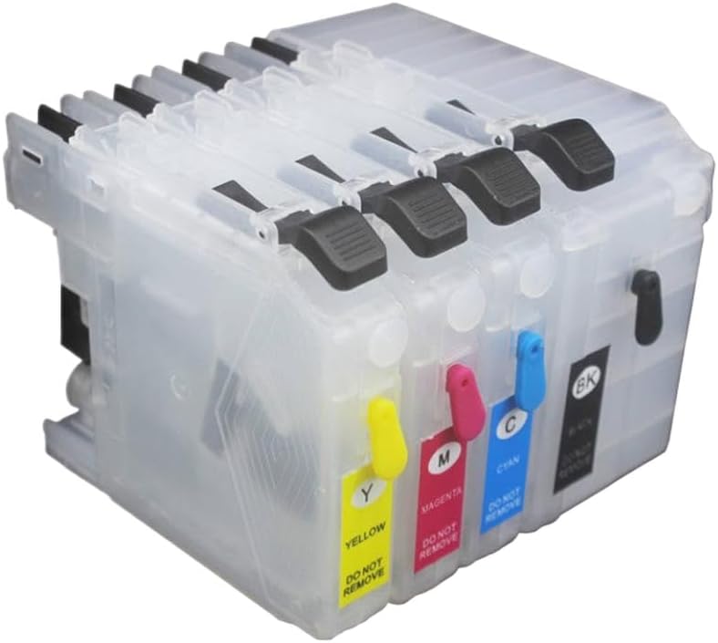 4Pcs Refillable Ink Cartridge LC529 LC525 Compatible with MFC J200 DCP J105 Printers - Image 1