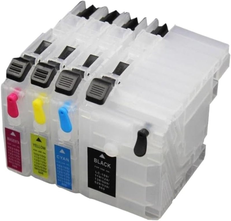 4Pcs Refillable Ink Cartridge LC529 LC525 Compatible with MFC J200 DCP J105 Printers - Image 5