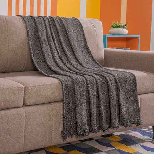 Sleepyhead Premium Soft Chenille Throw Blanket for Sofa, Couch, Chair & Bed (72"x48") Grey | Cozy Decorative Throw | Plush, Lightweight & Stylish Home Accent - Image 1
