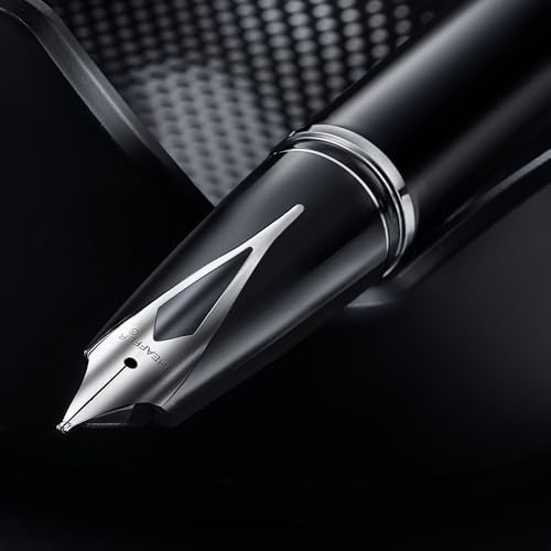 SHEAFFER قلم حبر شيفر ليجاسي 9064 أسود لامع مع رأس قلم متوسط مزين بالبلاديوم مع حقيبة قلم - Image 3