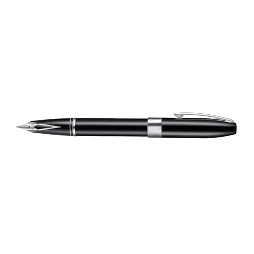 SHEAFFER قلم حبر شيفر ليجاسي 9064 أسود لامع مع رأس قلم متوسط مزين بالبلاديوم مع حقيبة قلم - Image 5