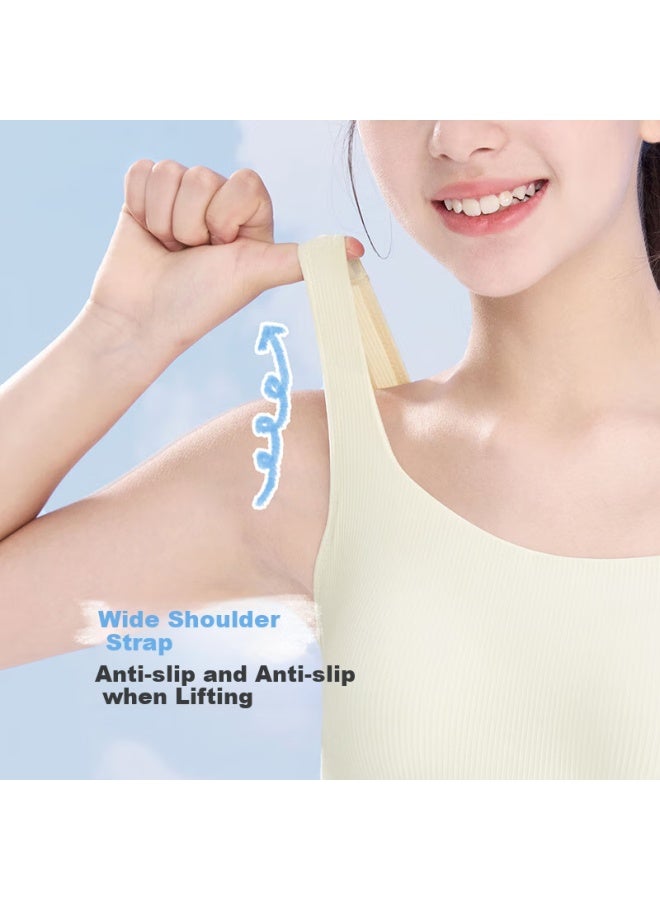 Long time companion Jiusuiban Sports Bra For Girls Aged 15-18, Developmental Period Anti-shock Vest, Student Training Running Outer Wear, Teenage Bra - Image 1