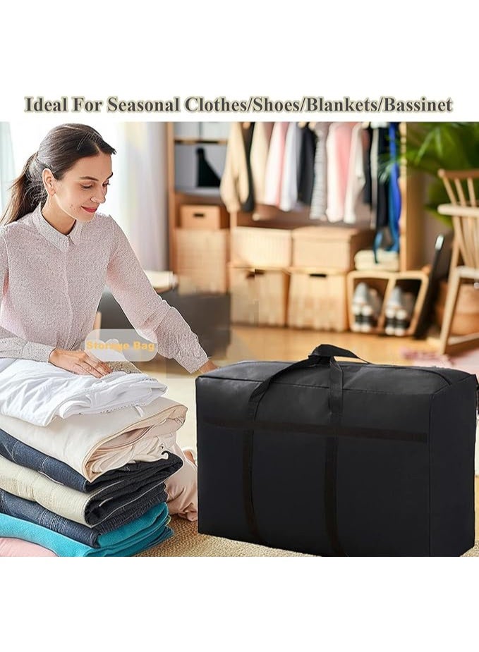 180L Extra Large Moving Bags with Strong Zippers & Carrying Handles, Storage Bags Storage Totes for Clothes, Moving Supplies, Space Saving, Oversized Storage Bag Organizer for Moving, Traveling - Image 3