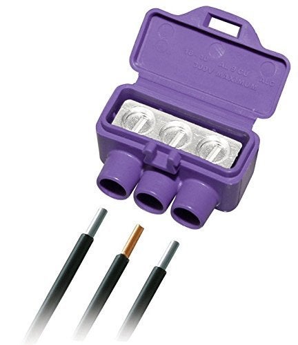 King Innovation موصل سلك الألمنيوم والنحاس 3 منافذ 95110 من كينغ إنوفيشن (عبوة 10) ، بنفسجي - Image 2