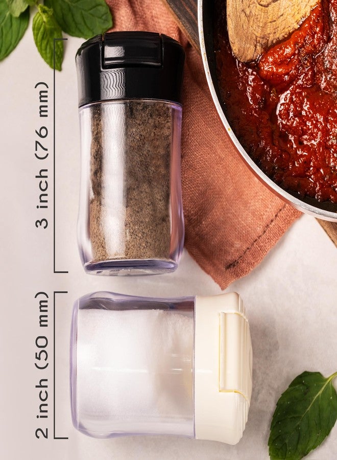 CRYSTALIA Clear Plastic Camping Salt and Pepper Shakers, 2 Pack Mini Salt and Pepper Shakers with Lid, BPA Free Plastic Condiment Containers for Picnic, Camping, Travel, Work, Purse, Catering - Image 5