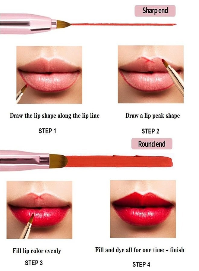 DSADKI Pack of 2 Lip Brush for Lipstick, Retractable Lip Brushes, Lipstick Liner Brush Retractable with Cap, Dual-ended Foundation Makeup Brush Tool For Women (Silver and Green) - Image 4