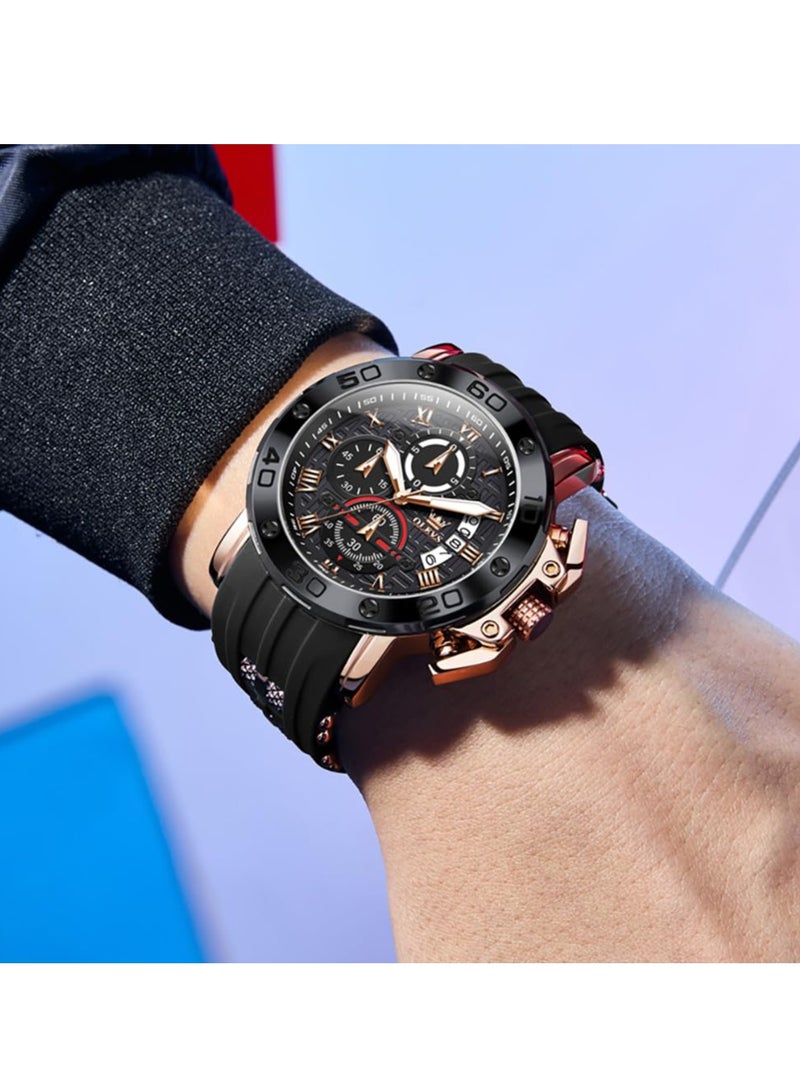 OLEVS Men's Chronograph Fashion Business Luminous Waterproof Casual Watch 9986 - Image 5