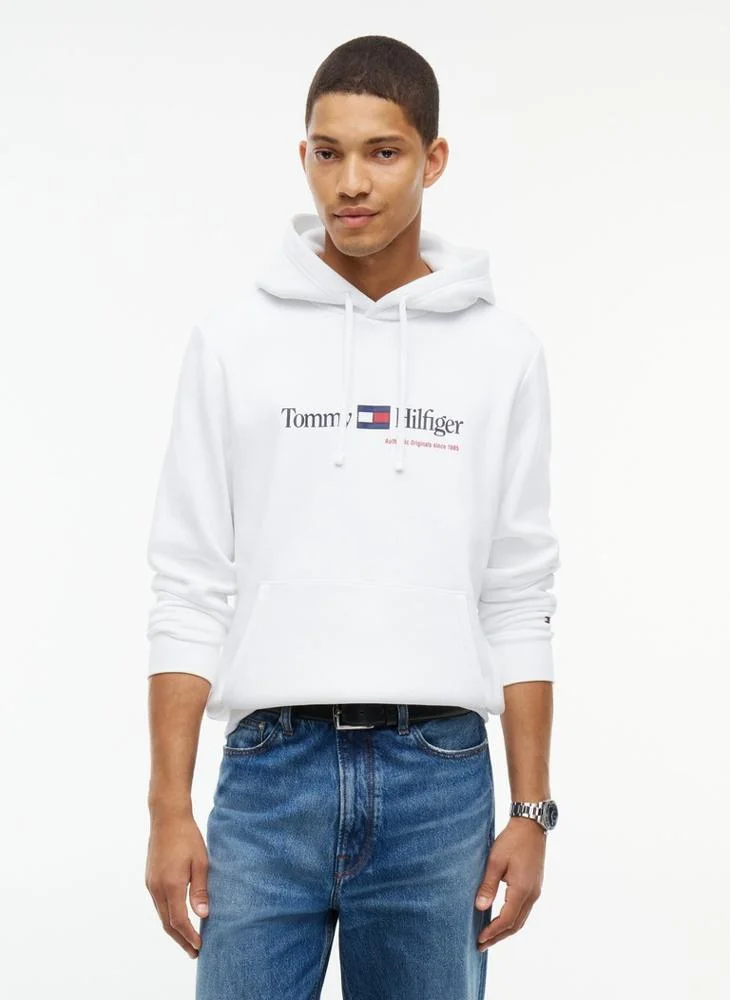 Logo Fleece Drawstring Hoody
