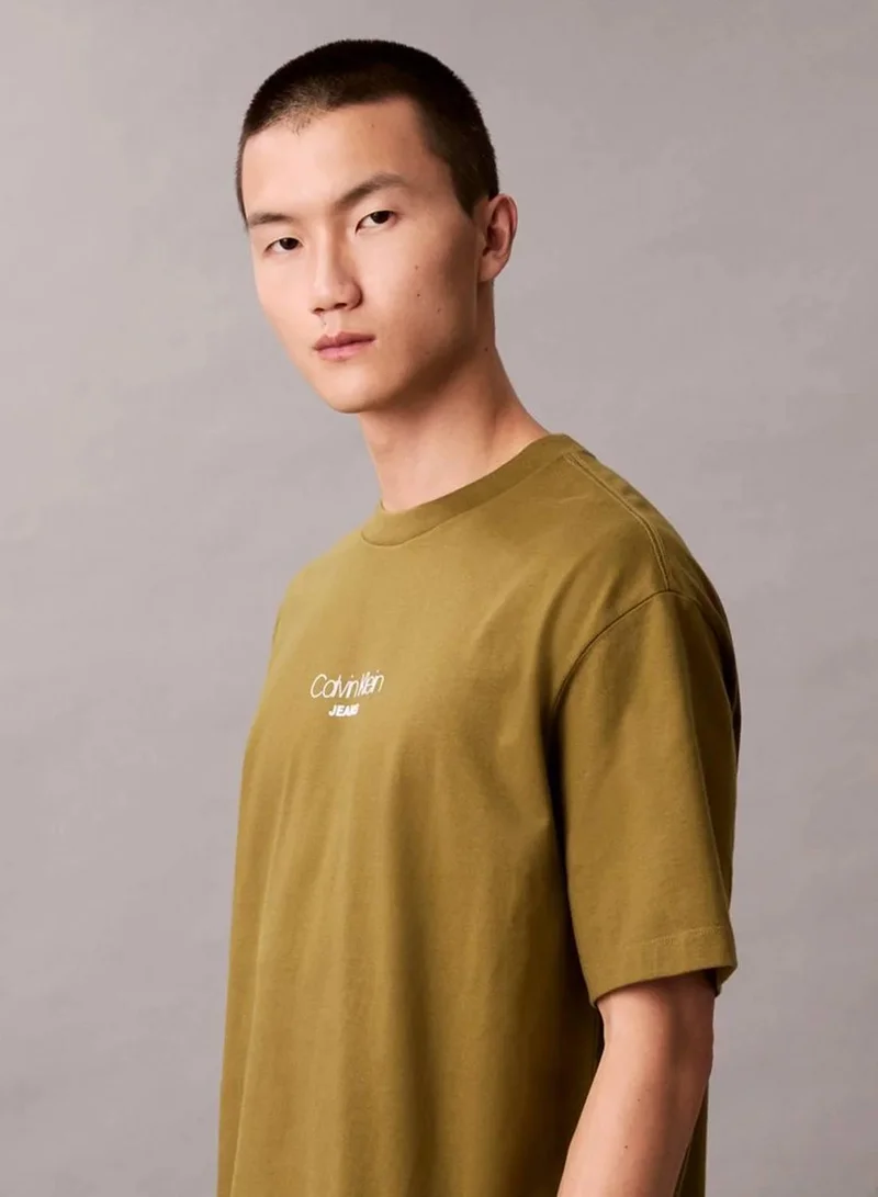 Calvin Klein Jeans Rosemary Logo Graphic Relaxed T-Shirt for Men | Best Price UAE