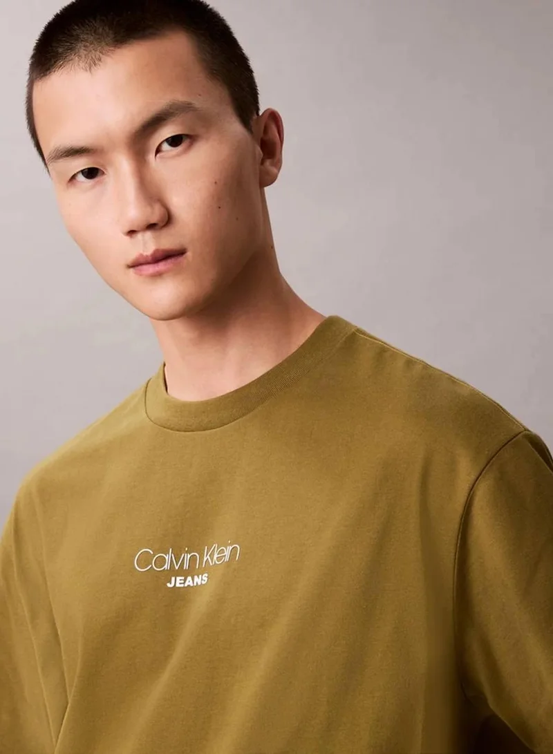 Calvin Klein Jeans Rosemary Logo Graphic Relaxed T-Shirt for Men | Best Price UAE