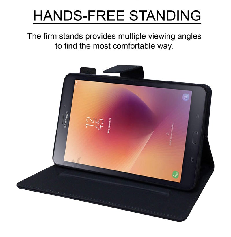 TGK Leather Flip Stand Cover with TPU Back Case for Samsung Galaxy Tablets A 8 inches Cover Model SM-T380 / SM-T385 (2017 Release Tablet) Black - Image 4