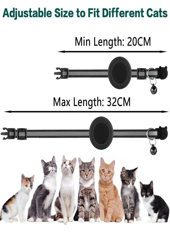 Hodaqe Cat Collar Compatible with AirTag, Adjustable Nylon Pet Collar with Silicone AirTag Holder Case, Anti-Lost Tracking Collar for Cats - Image 4