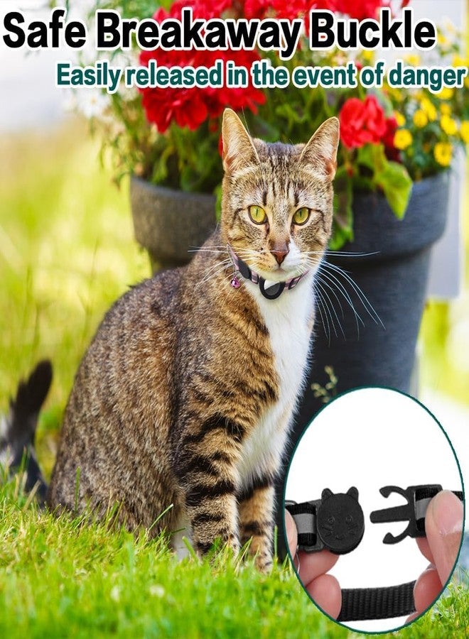 Hodaqe Cat Collar Compatible with AirTag, Adjustable Nylon Pet Collar with Silicone AirTag Holder Case, Anti-Lost Tracking Collar for Cats - Image 3