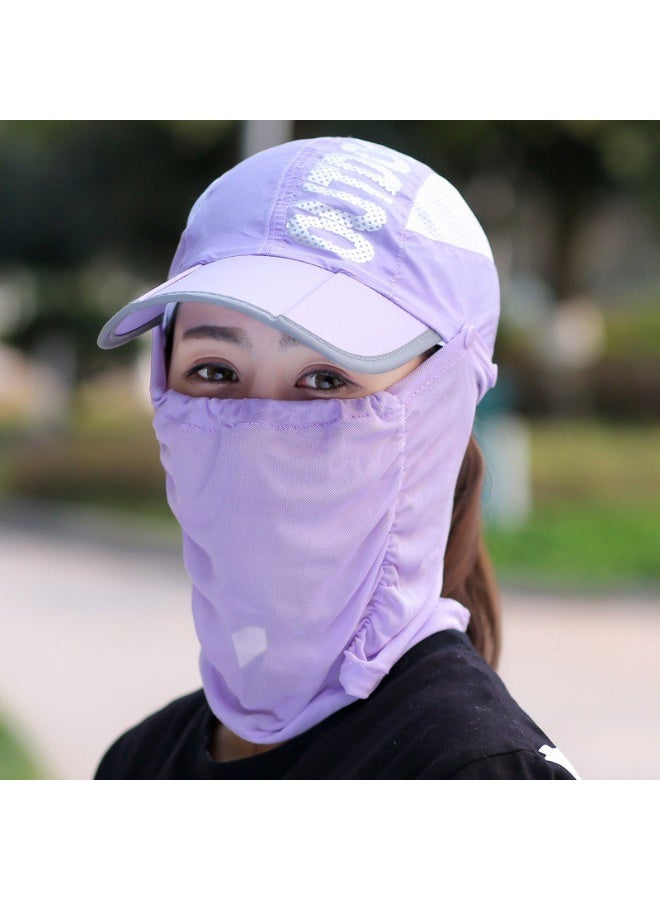Generic Women's Summer Outdoor Quick Dry Sun Protection Hat Face Covering Cycling Hat Lace Net Cap Breathable Cool Design - Image 4
