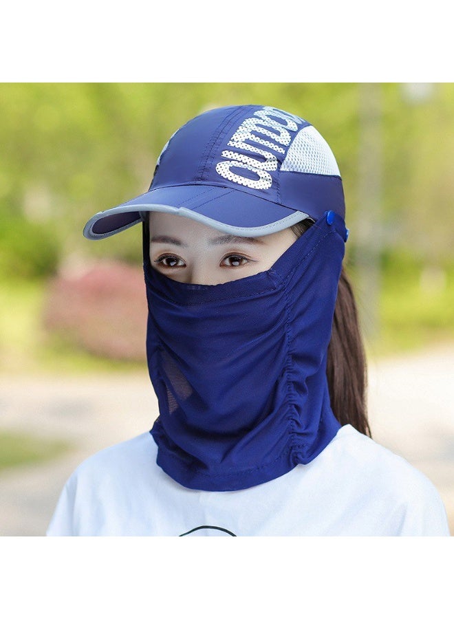 Generic Women's Summer Outdoor Quick Dry Sun Protection Hat Face Covering Cycling Hat Lace Net Cap Breathable Cool Design - Image 3